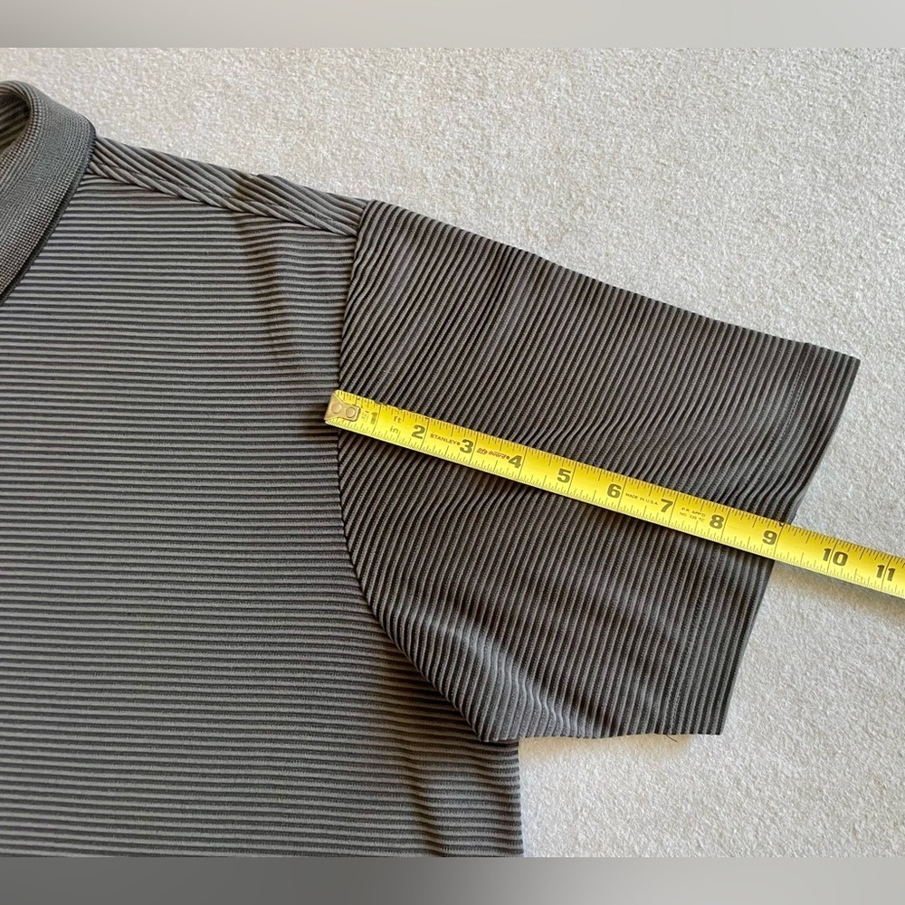 Tommy Bahama Men’s Polo Shirt XL Gray Striped Modal Blend Short Sleeve Casual - Picture 5 of 6